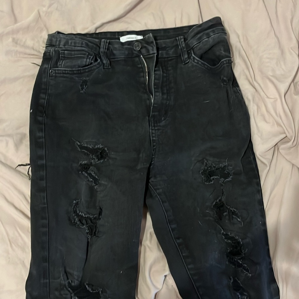 Skinny Ripped Black Jeans